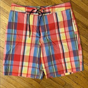 Men’s plaid Tommy Hilfiger swim board shorts